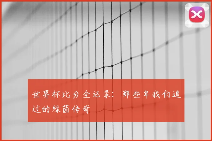 世界杯比分全记录：那些年我们追过的绿茵传奇